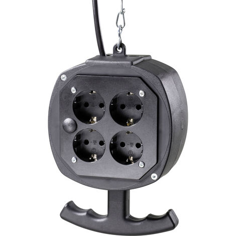 AS Schwabe 60971 8fach Steckdosen-Verteiler Schwarz