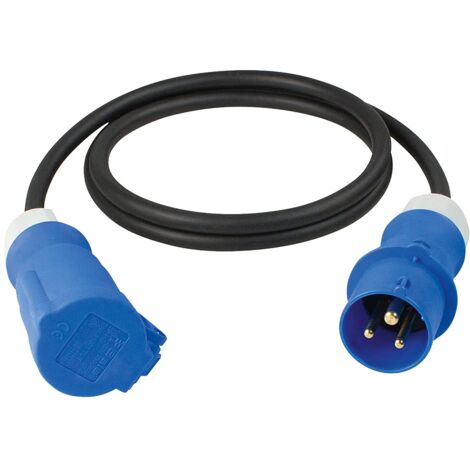as - Schwabe 61370 CEE-Prolunga, 230 V, 5 m, per Caravan, Camper, roulotte, Campeggio, Senza indicatore di Tensione