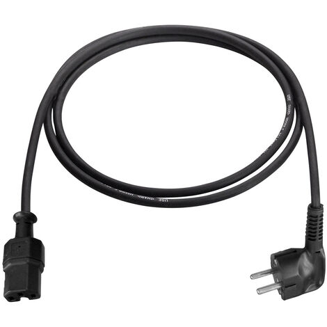 AS Schwabe 70873 Strom Anschlusskabel Schwarz 2.00 m