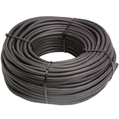as - Schwabe Cavo da Cantiere 50 m - H07RN-F 3G1,5 Estremamente Robusto - Prolunga Con Tubo di Gomma - IP44 - Nero, 10017