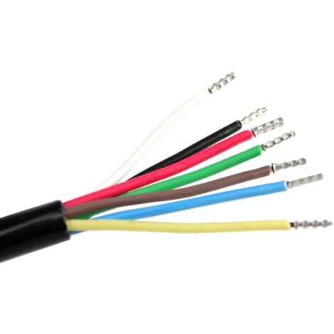as - Schwabe Cavo per automobili 7x1 - 12 V connessione per esterni e caravan - Cavo adattatore 10 m - Cavo autoelettricoe 7-pole - Accessori per caravan e camper - Made in EU - Black I 78190