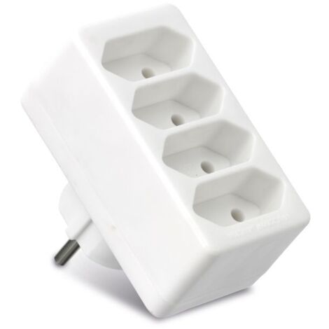 AS Schwabe Euro-Vierfach-Stecker, weiß