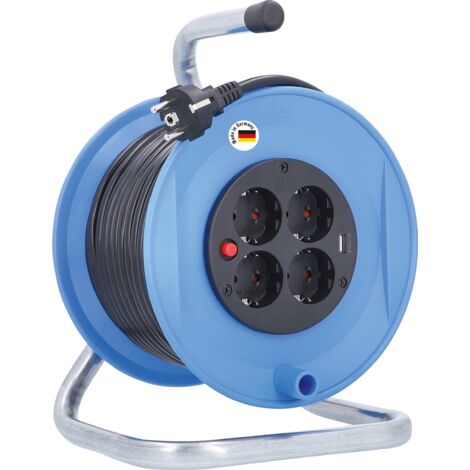 as - Schwabe Kabeltrommel mit USB Port 25m H05VV-F 3G1,5 IP20
