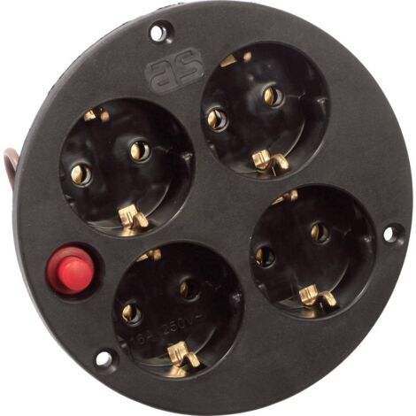 AS Schwabe multipresa 4 prese nere 16 A 230 V