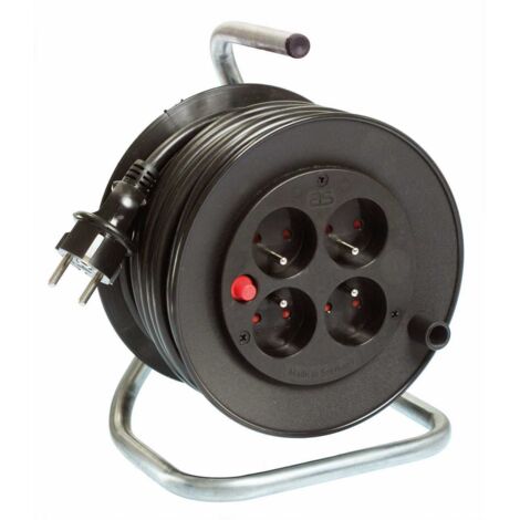 as-schwabe Rallonge enrouleur 15 mètres 4 prises 230V