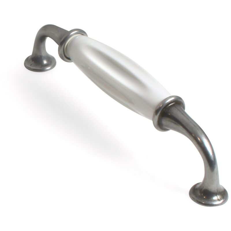 

Asa 128 mm R/Mo.5700.58 Modelo Paris Plata Vieja-Porc.Blanca - Plata Vieja / Blanco