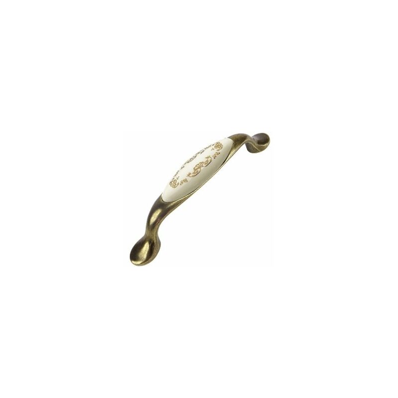 

Asa 96Mm Porcelana Beige Con Corona Flores Dorada Base Cuero