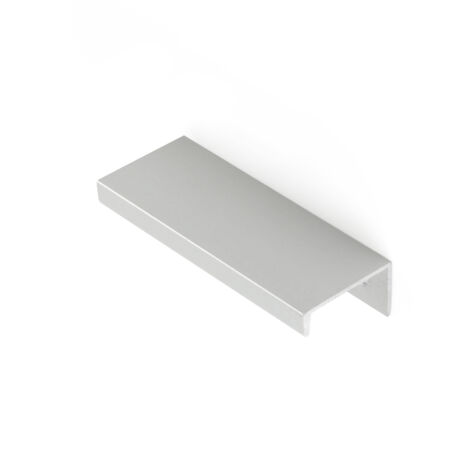 Asa de aluminio con acabado anodizado mate, dimensiones:85x18x32mm y entrepuntos:64mm -