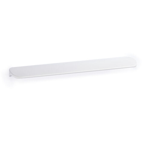 Asa de aluminio con acabado blanco, dimensiones:152x8x20mm y entrepuntos:128mm -