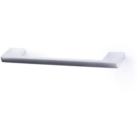 Asa de aluminio con acabado cromo mate, dimensiones:155x8x27mm y entrepuntos:256mm -