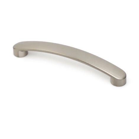 Asa de aluminio con acabado níquel satinado, dimensiones:145x18x25mm y entrepuntos:128mm -