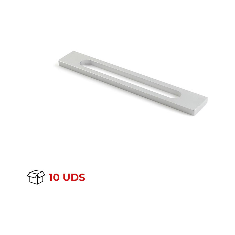 

Tirador Asa Mueble | Estilo Contemporáneo | Fabricado en Aluminio | Acabado en Anodizado mate | Distancia Entrepuntos: 192 mm | Medidas 280*134*57 mm
