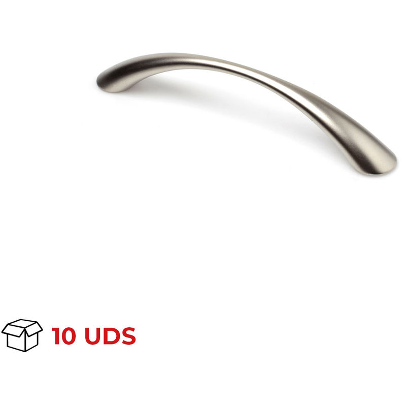 

Tirador Asa Mueble | Estilo Contemporáneo | Fabricado en Zamak | Acabado en Níquel Bisú | Distancia Entrepuntos: 128 mm | Medidas 280*134*57 mm |