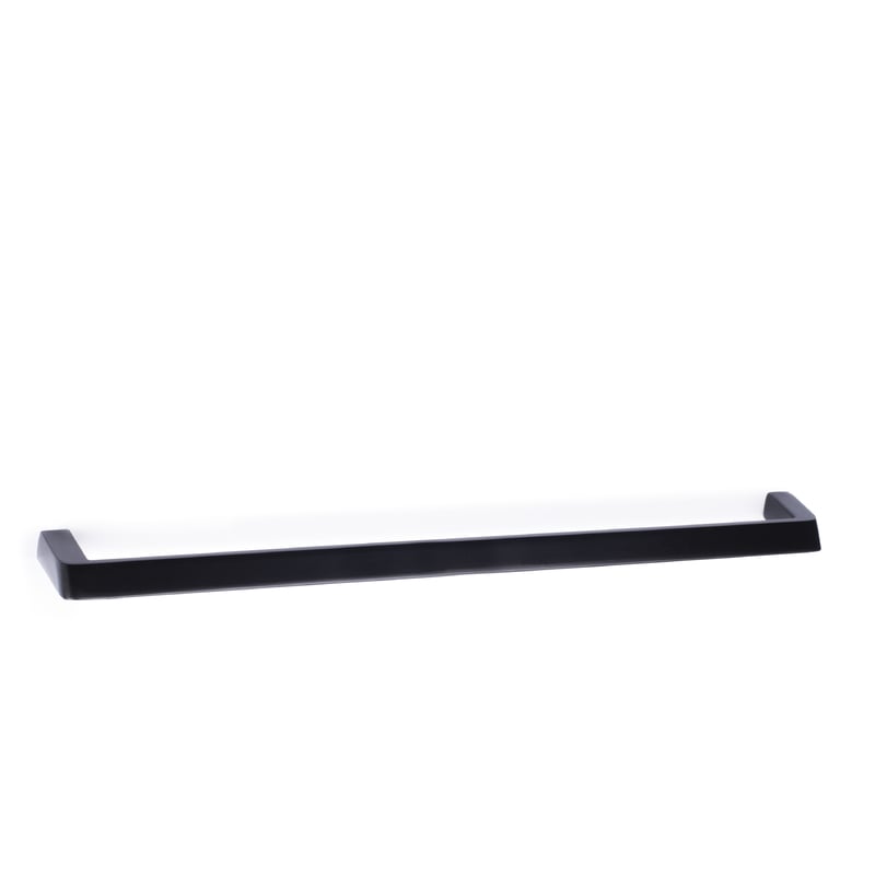 

REI - Tirador de Asa Metálico Negro Mate | Fabricado en Zamak | Distancia entrepuntos: 320mm | Medidas: 330x12x34mm | Incluye 2 Tornillos M4