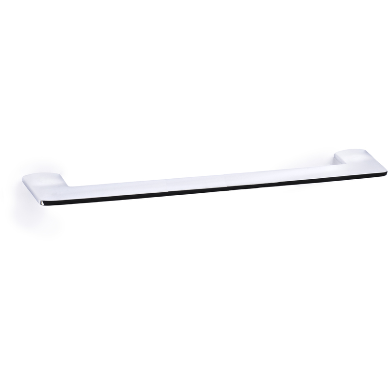 

Asa de zamak con acabado cromo brillo, dimensiones:350x40x10mm y entrepuntos:320mm -