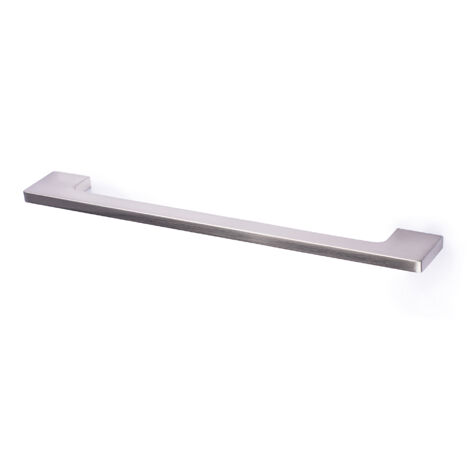 Asa de zamak con acabado níquel satinado, dimensiones:180x7x30mm y entrepuntos:160mm -
