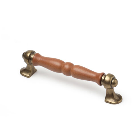 Asa en madera con acabado nogal, dimensiones: 117x16x29mm, entrepuntos: 96mm -