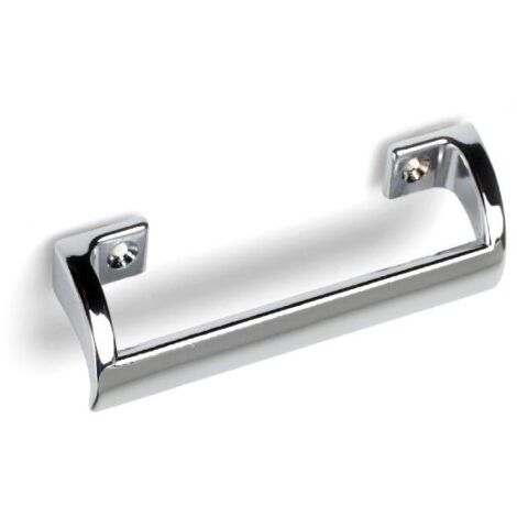 Asa en zamak con acabado cromo brillo, dimensiones: 98x22x32mm, entrepuntos: 68mm -