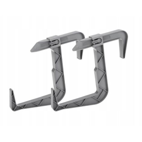 Asa para jardinera de balcón gris 2 uds