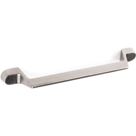 Asa zamak con acabado niquel negro satinado, dimensiones:177x18x28mm entrepuntos:160mm -