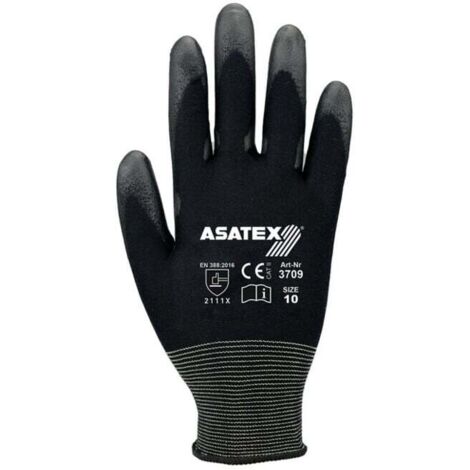 Arbeitshandschuh, Schwarz, Feinstrick, 12 Paar