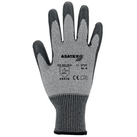 ASATEX Gant de protection contre les coupures  taille 10 gris chiné/noir ( 4000371146 )