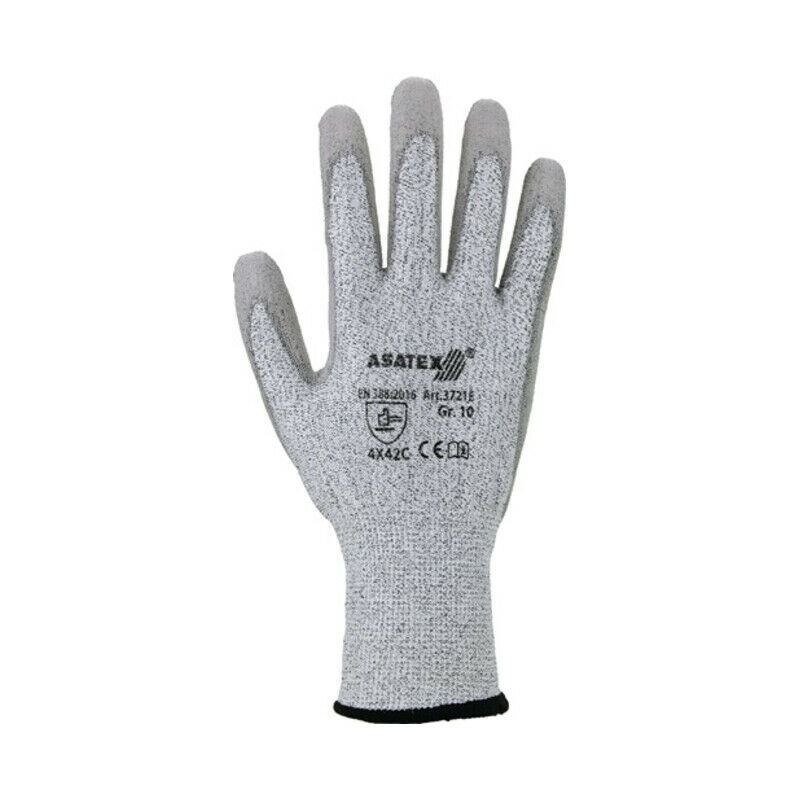 3721E Schnittschutzhandschuhe Gr.09 grau/grau en 388 Kategorie ii hdpe - Asatex