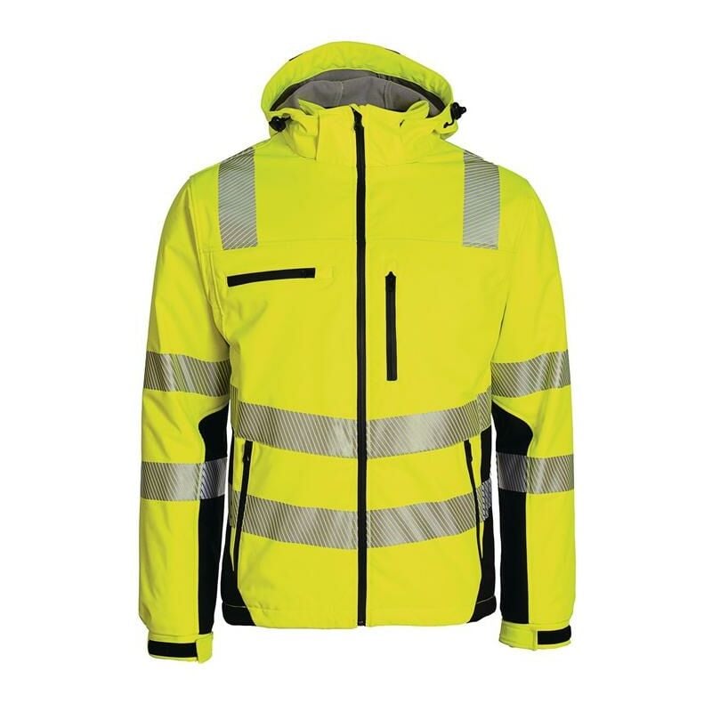 Prevent Trendline - Winter-Warnschutzsoftshelljacke Größe XL gelb-schwarz