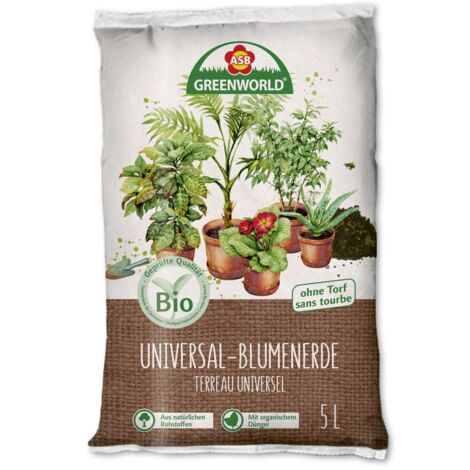 ASB Greenworld Bio Blumenerde Torffrei 5 L Blumenerde