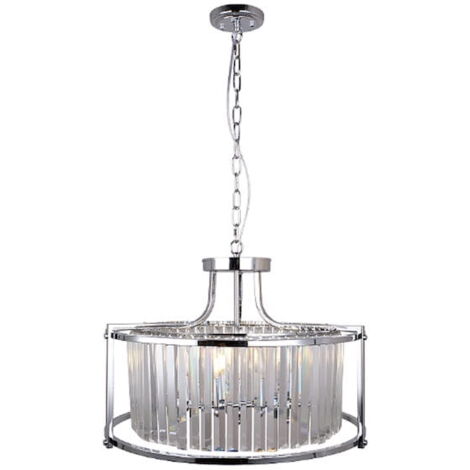 Asbury P - Hampton Chrom-Kristall-Kronleuchterlampe 58 cm