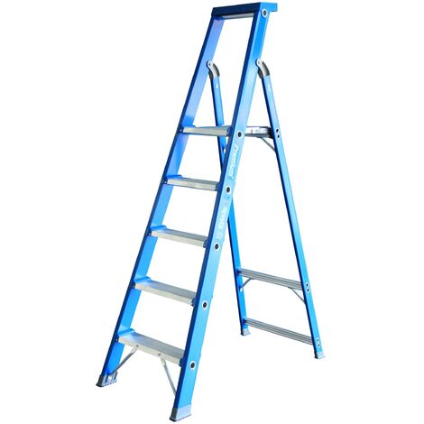 ASC Premium- Stufenstehleiter BT-5 einseitig 5 Stufen mit 3,25m Arbeitshöhe