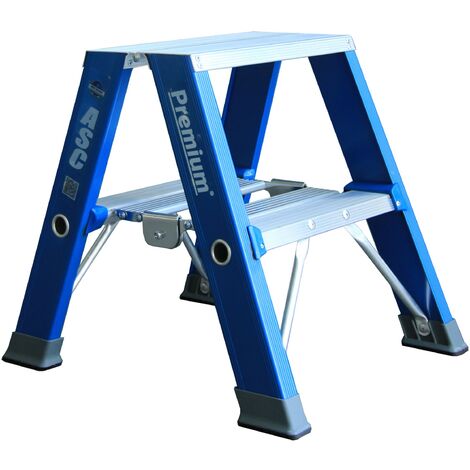 ASC Premium- Stufenstehleiter DT-2 2x2 Stufen mit 2,50m Arbeitshöhe