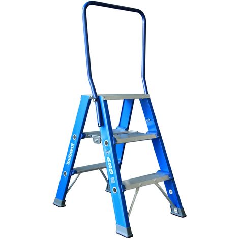 ASC Premium- Stufenstehleiter DT-3 2x3 Stufen mit  2,76m Arbeitshöhe