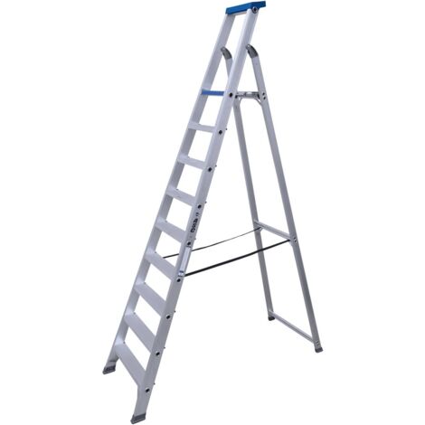 ASC Stufenstehleiter BT-9 einseitig 9 Stufen mit 4,28m Arbeitshöhe