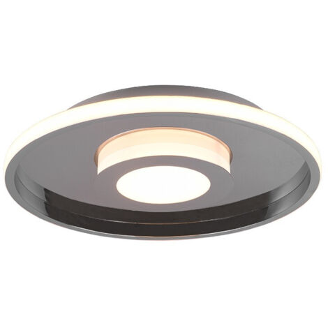 ASCARI H2O PLAFONIERA LED 35W 4100lm, 3000K CROMO CON DIMMERAZIONE CON INTERRUTTORE IP44 D.40CM