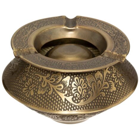 Aschenbecher Oasis - Metall - vergoldet - D12 cm