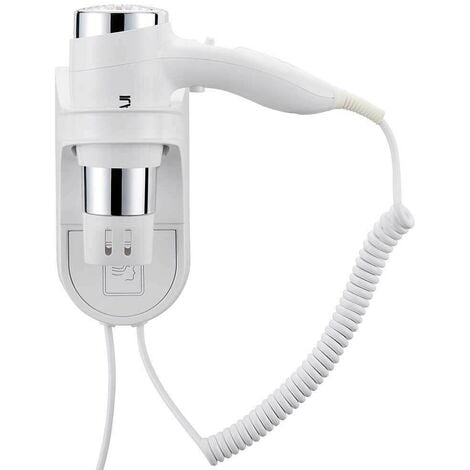 Asciugacapelli Parete Muro Hotel Cromo Phon Asciuga Capelli Bagno Albergo 1600W
