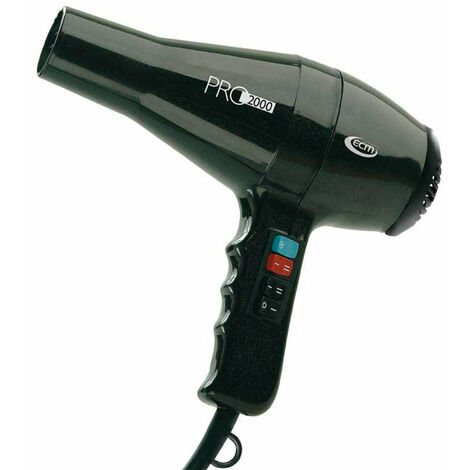 Asciugacapelli Phon 1700W 2 Velocità ECM Pro 2000 Nero