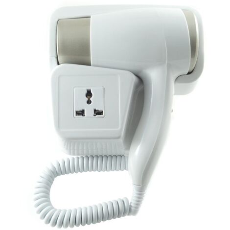 Asciugacapelli Phon Da Parete Muro Per Bagno Albergo Hotel Spogliatoio Da 1300W