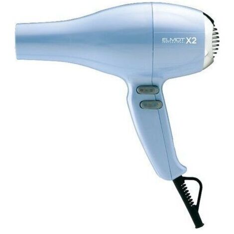 Asciugacapelli Phon Professionale X2 Azzurro 2 Velocità 5 Temperature 1800 watt