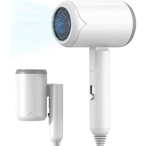 Asciugacapelli pieghevole, asciugacapelli da viaggio pieghevole da 1200 W, asciugacapelli agli ioni, 3 temperature, asciugacapelli da viaggio, protezione dal surriscaldamento, per saloni da viaggio a 