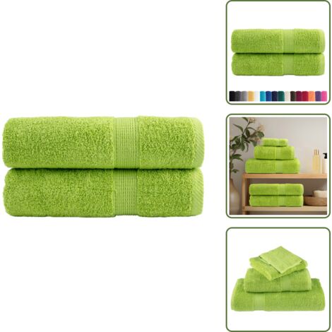 Asciugamani assorbenti - vidaXL Asciugamani Premium SOLUND 2 pz Verdi 50x100 cm 600 g/m² - Asciugamani lavabili