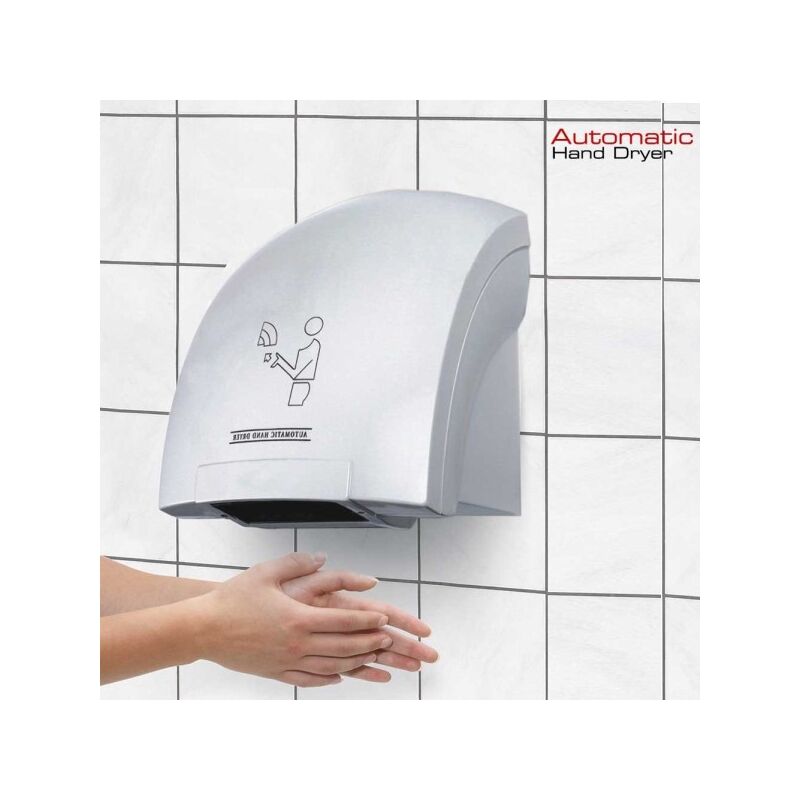 Asciugamani Elettrico A Muro Con Sensore Automatico 1800W – Asciuga Mani Veloce E Senza Contatto