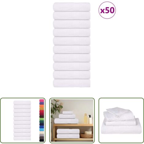 Asciugamani cotone -  Asciugamani FROGN 50 pz Bianco 50x100 cm 360 g/m²