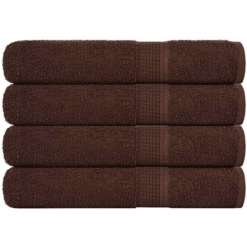 Vidaxl Asciugamani Per Sauna 4 Pz Marrone 80x200cm 360g m 100 Cotone