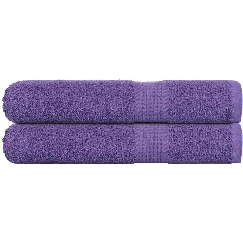 Vidaxl Asciugamani Per Sauna 2 Pz Viola 80x200cm 360g m 100 Cotone