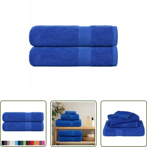 Asciugamani da bagno -  Asciugamani da doccia FROGN 2 pezzi Blu 70x140 cm 360 g/m²