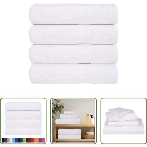 Asciugamani da bagno -  Asciugamani da doccia FROGN 4 pz Bianco 70x140 cm 360 g/m²