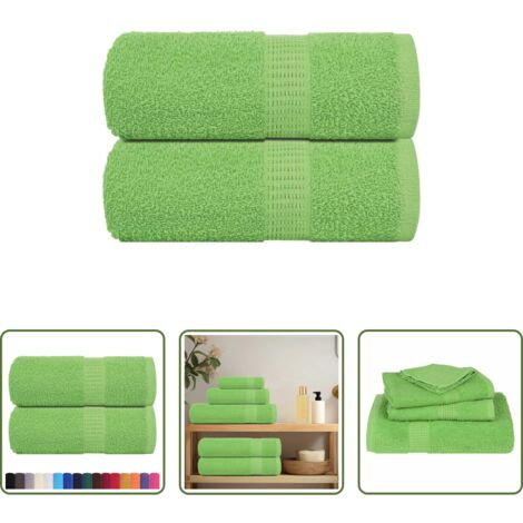 Asciugamani da bagno -  Asciugamani per ospiti FROGN 2 pz Verde mela 30x50 cm 360 g/m²