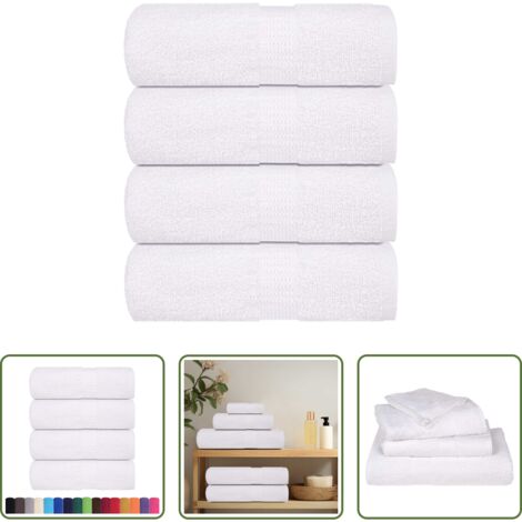 Asciugamani da bagno -  Asciugamani per ospiti FROGN 4 pz Bianco 30x50 cm 360 g/m²